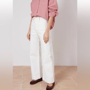 SOLD* Jesse Kamm sailor pants wide leg in Salt White Sz 6